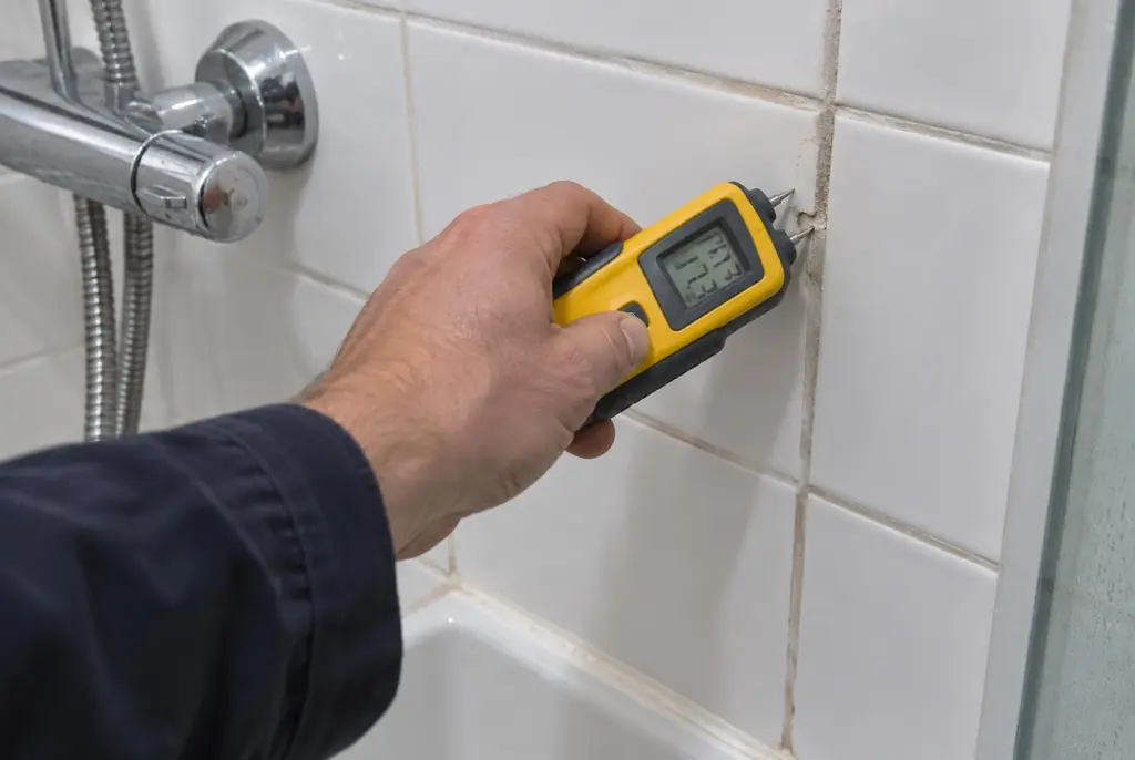 Lekdetectie Monnickendam – vochtmeter op badkamertegels bij de douche